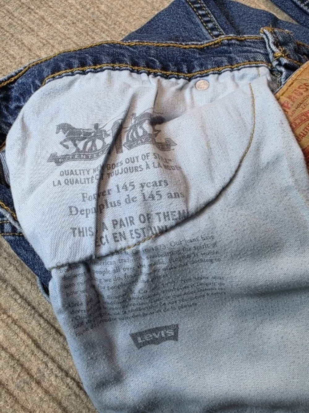 Levis 511 Slim Fit Jeans Mens 36x32 Blue Denim Med Wash Measure 34x31 Do Stretch - Picture 9 of 10